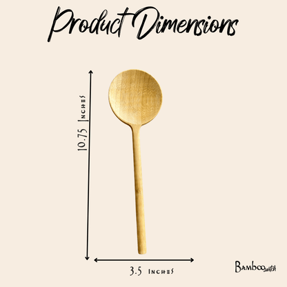 Bamboo Long Handle Round Spoon - Bamboo Switch