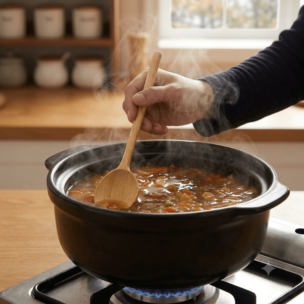 Bamboo Long Handle Round Spoon - Bamboo Switch