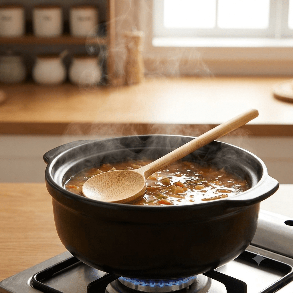Bamboo Long Handle Round Spoon - Bamboo Switch