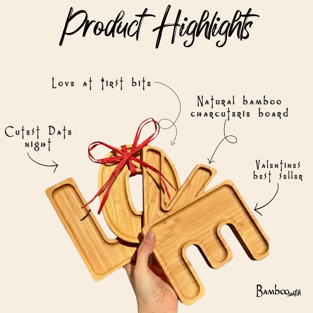 Bamboo L.O.V.E. Charcuterie Trays - Bamboo Switch