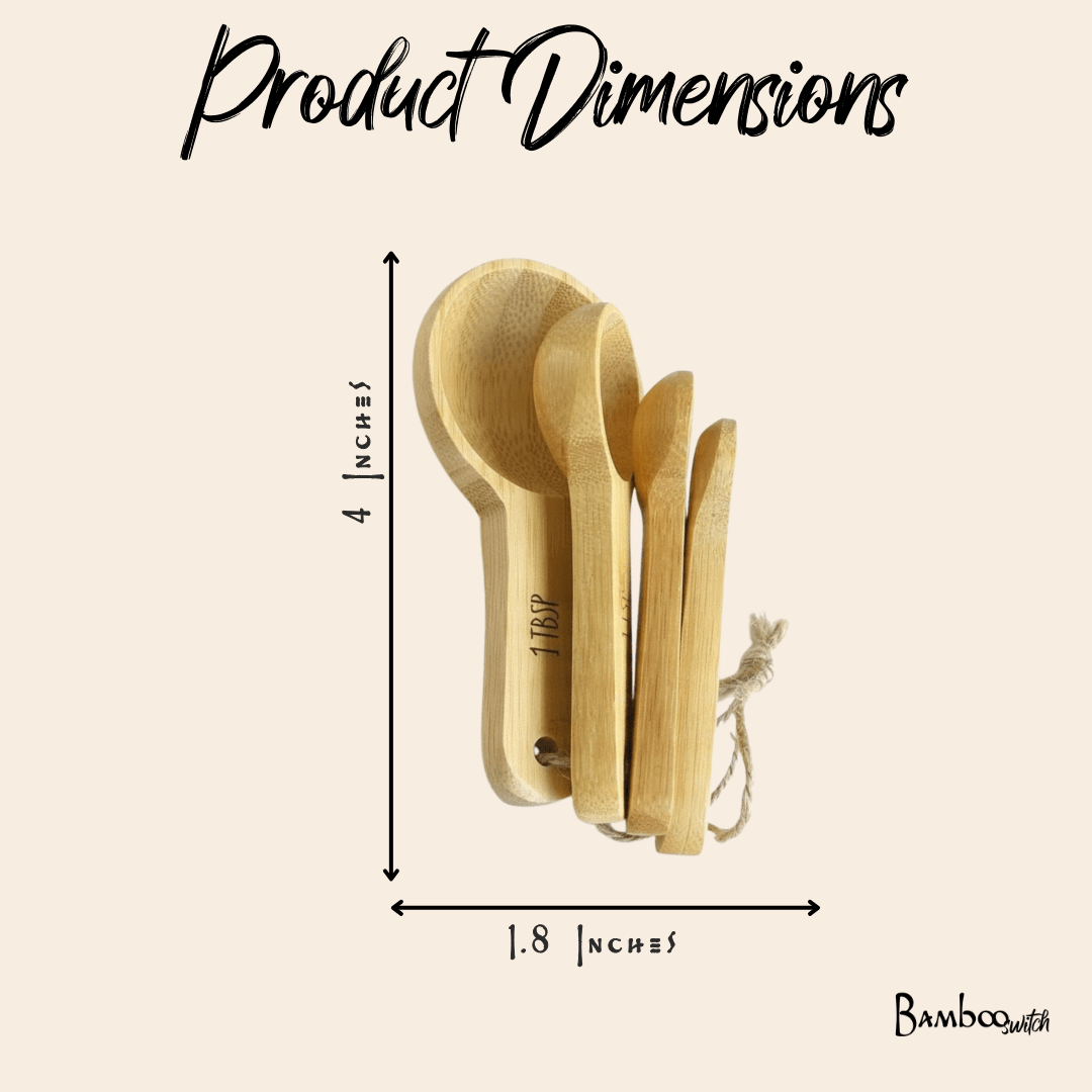 Bamboo Measuring Spoons Set - Bamboo Switch