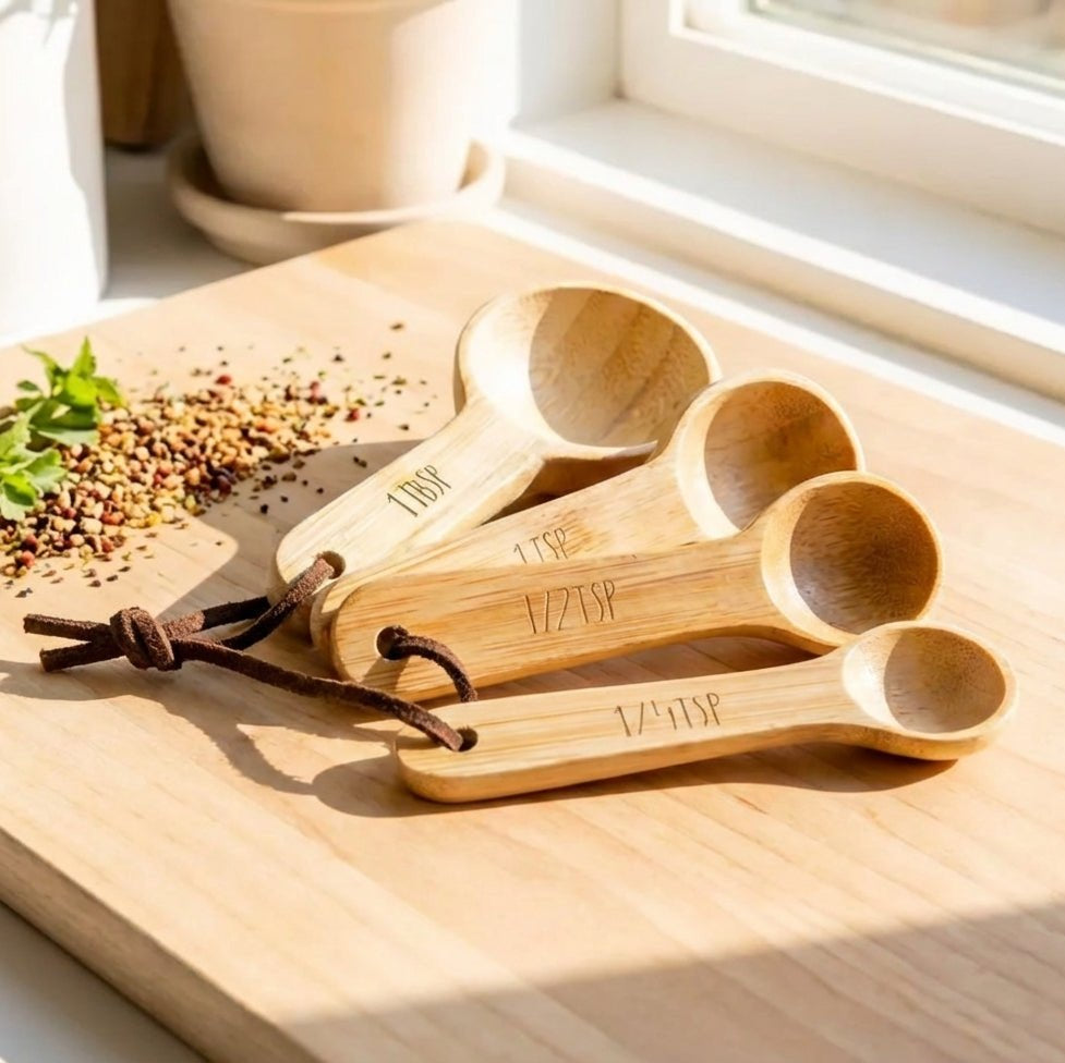 Bamboo Measuring Spoons Set - Bamboo Switch