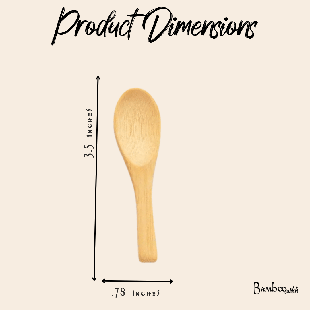 Bamboo Mini Spoon | Rounded Mini Paddle - Bamboo Switch