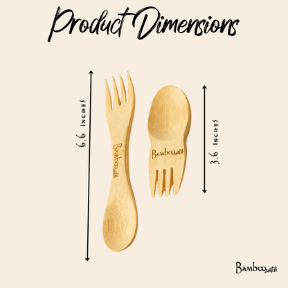 Bamboo Mini Spork Utensil - Bamboo Switch