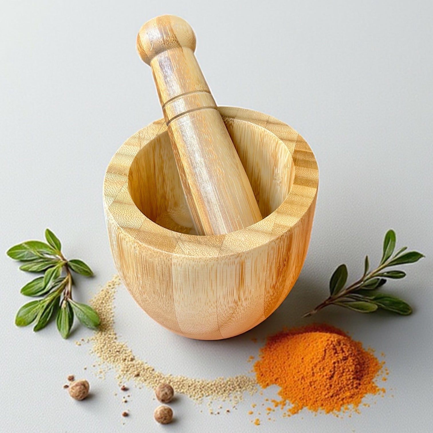 Bamboo Switch Mortar & Pestle