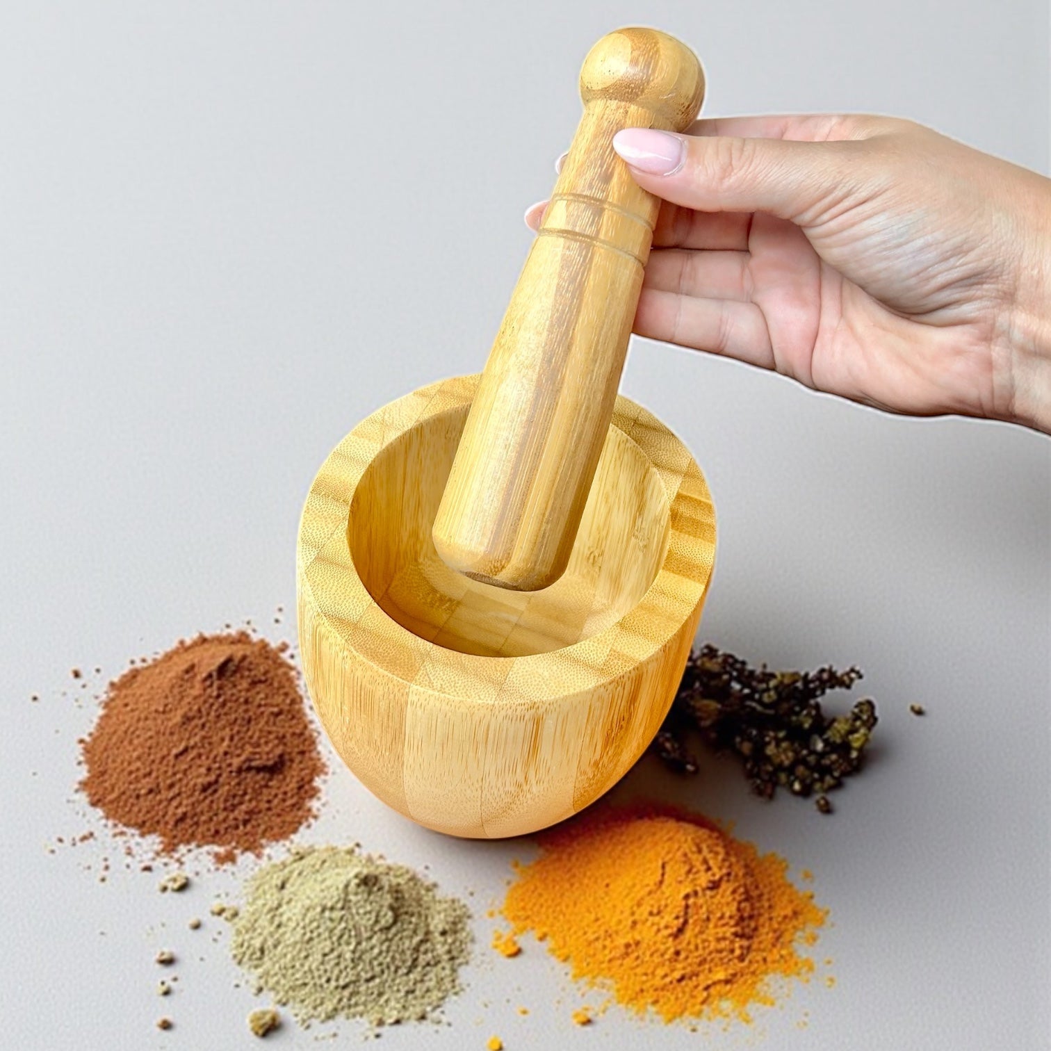 Bamboo Switch Mortar & Pestle - Thumbnail 2