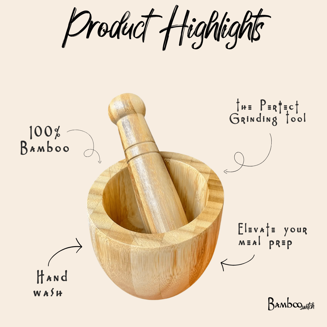 Bamboo Mortar & Pestle - Bamboo Switch