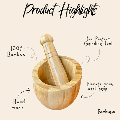Bamboo Mortar & Pestle - Bamboo Switch