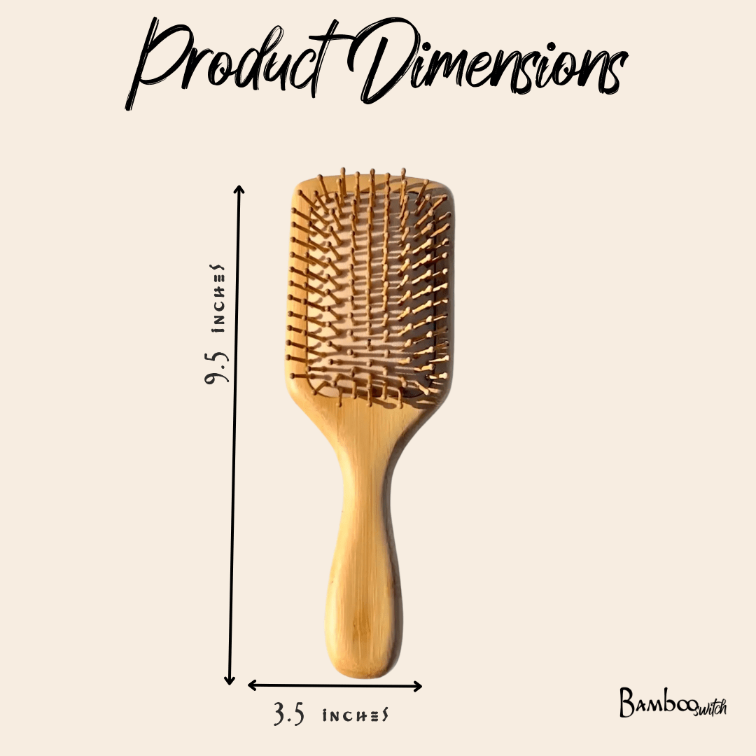 Bamboo Paddle Hair Brush Comfort Handle | Bamboo Switch®