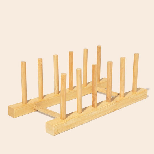 sustainable, zero waste, earth-friendly, plastic-free Bamboo Pegged Drying Rack | 6 Peg - Bamboo Switch