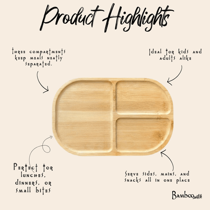 Bamboo Plate | Sectioned - Bamboo Switch
