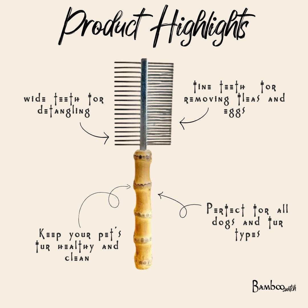 Bamboo Root Flea & Tick Comb - Bamboo Switch