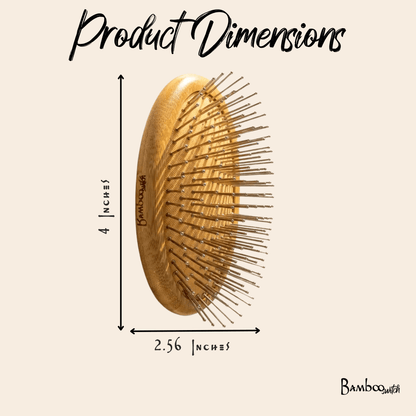 Bamboo Round Hair Brush | Wired Bristles - Bamboo Switch