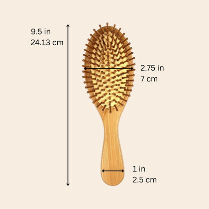 Bamboo Rounded Hair Brush | Classic Handle - Bamboo Switch