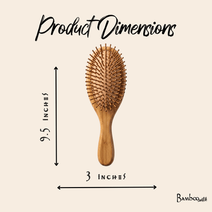 Bamboo Rounded Hair Brush | Comfort Handle - Bamboo Switch