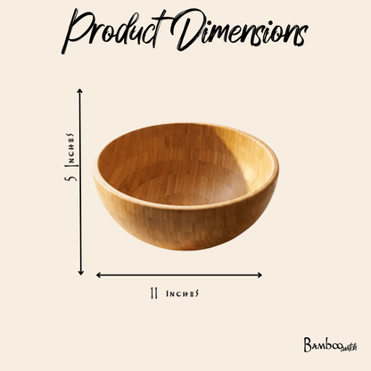 Bamboo Salad Bowl & Salad Hands Set - Bamboo Switch