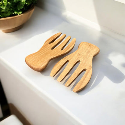 sustainable, zero waste, earth - friendly, plastic - free Bamboo Salad Hands | Set of 2 - Bamboo Switch