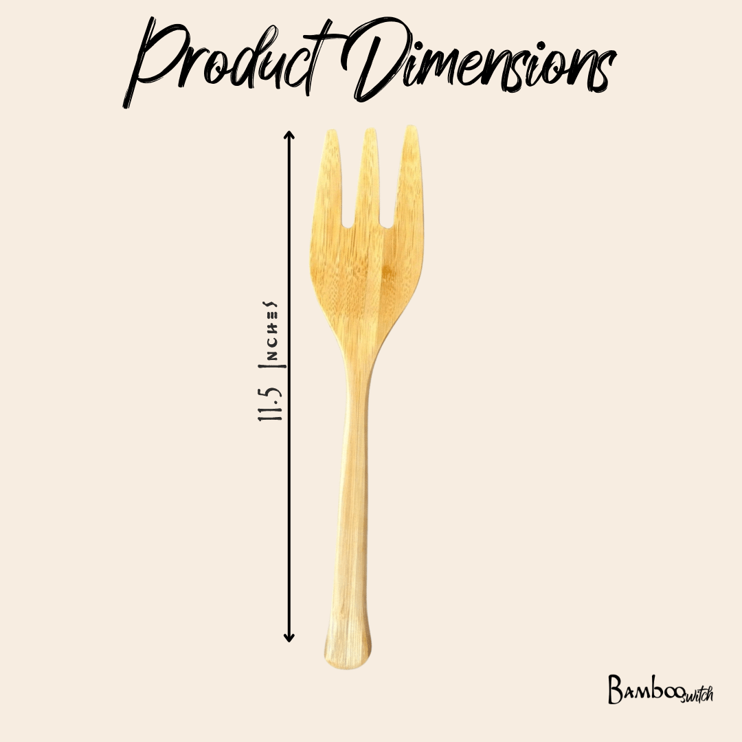 Bamboo Salad Serving Forks | Set of 2 - Bamboo Switch