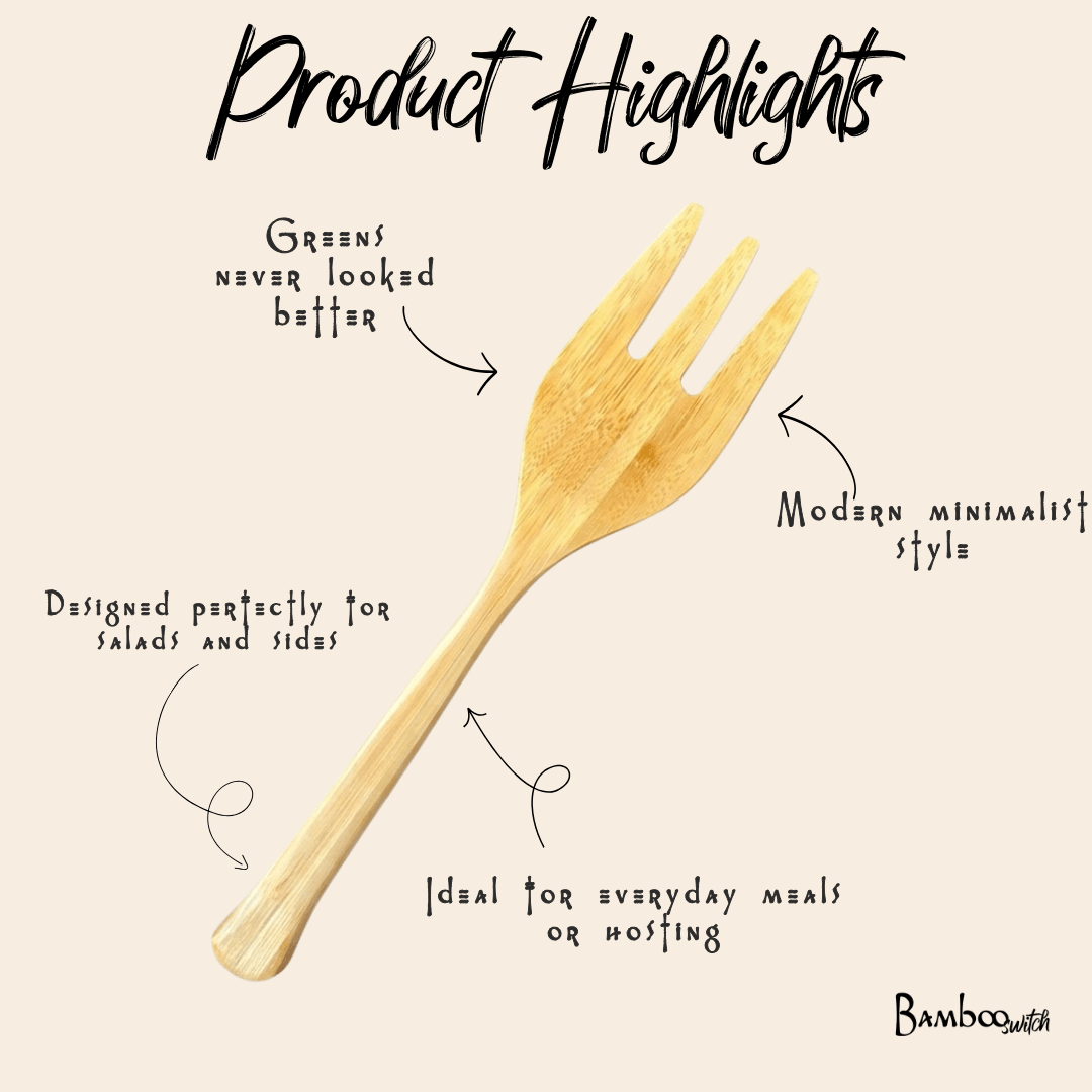 Bamboo Salad Serving Forks | Set of 2 - Bamboo Switch