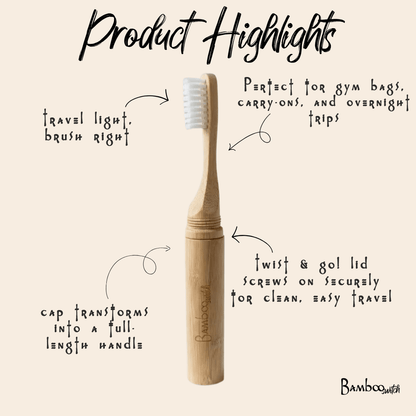 Bamboo Screw Travel Toothbrush - Bamboo Switch