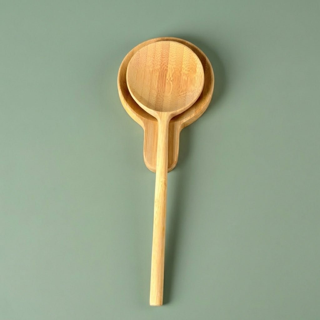 Bamboo Serving Spoon & Spoon Rest Set - Bamboo Switch