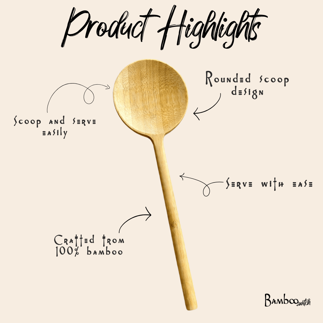 Bamboo Serving Spoon & Spoon Rest Set - Bamboo Switch