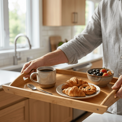 Bamboo Serving Tray with Handles - Bamboo Switch