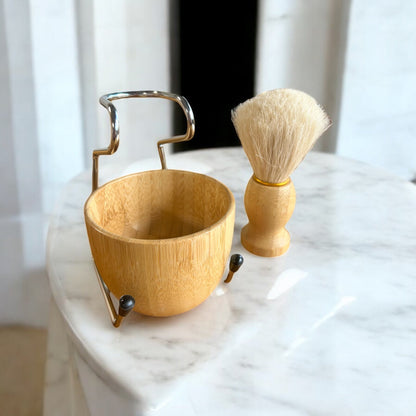 Bamboo Shave Brush with Holder - Bamboo Switch