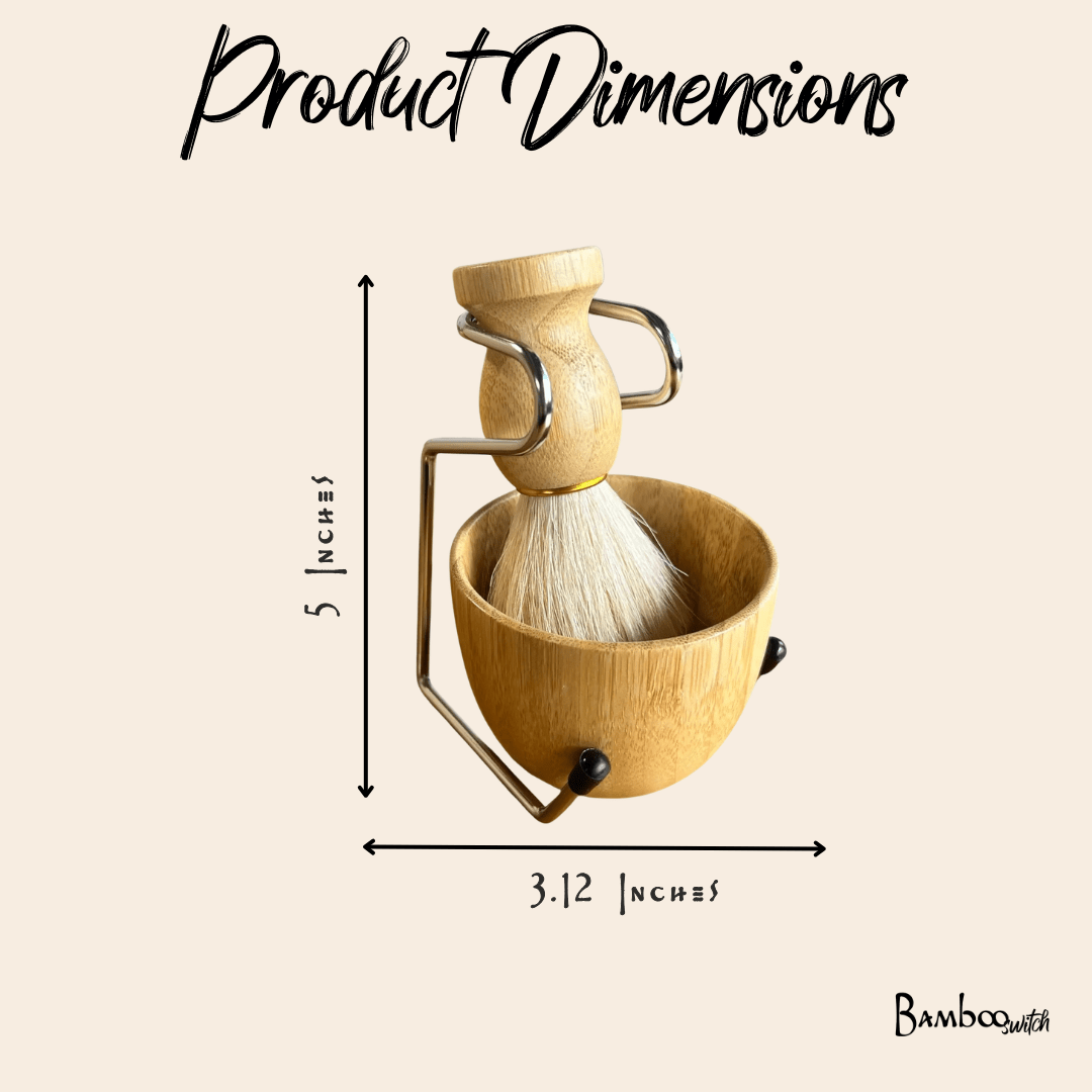 Bamboo Shaving Bowl & Brush Set - Bamboo Switch