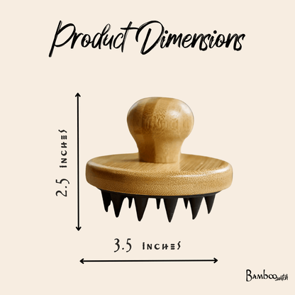 Bamboo & Silicone Scalp Massage Brush - Bamboo Switch