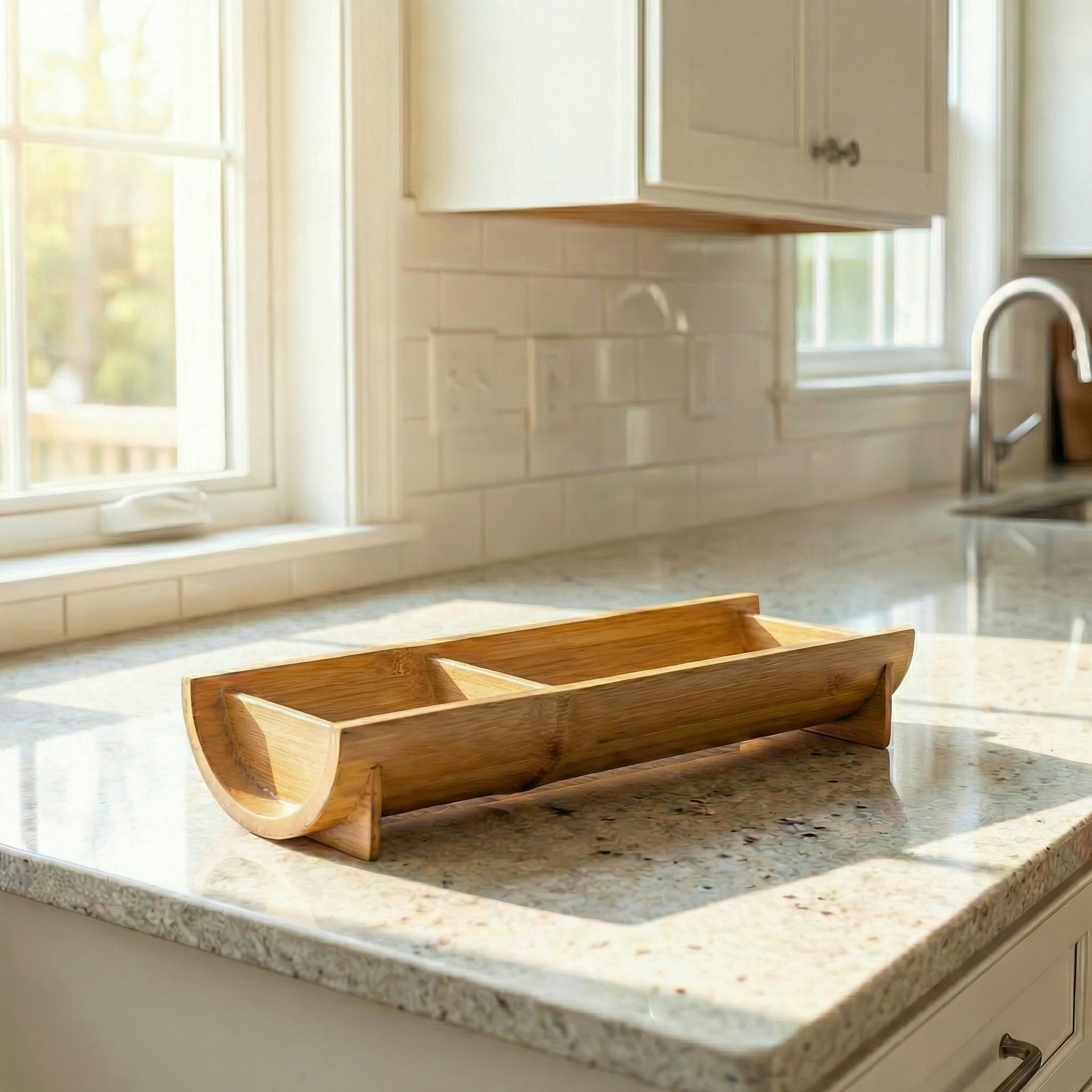 【おすすめ】Marche Box / Natural Wooden Tray Bamboo Snack Tray | Natural | Bamboo Switch®