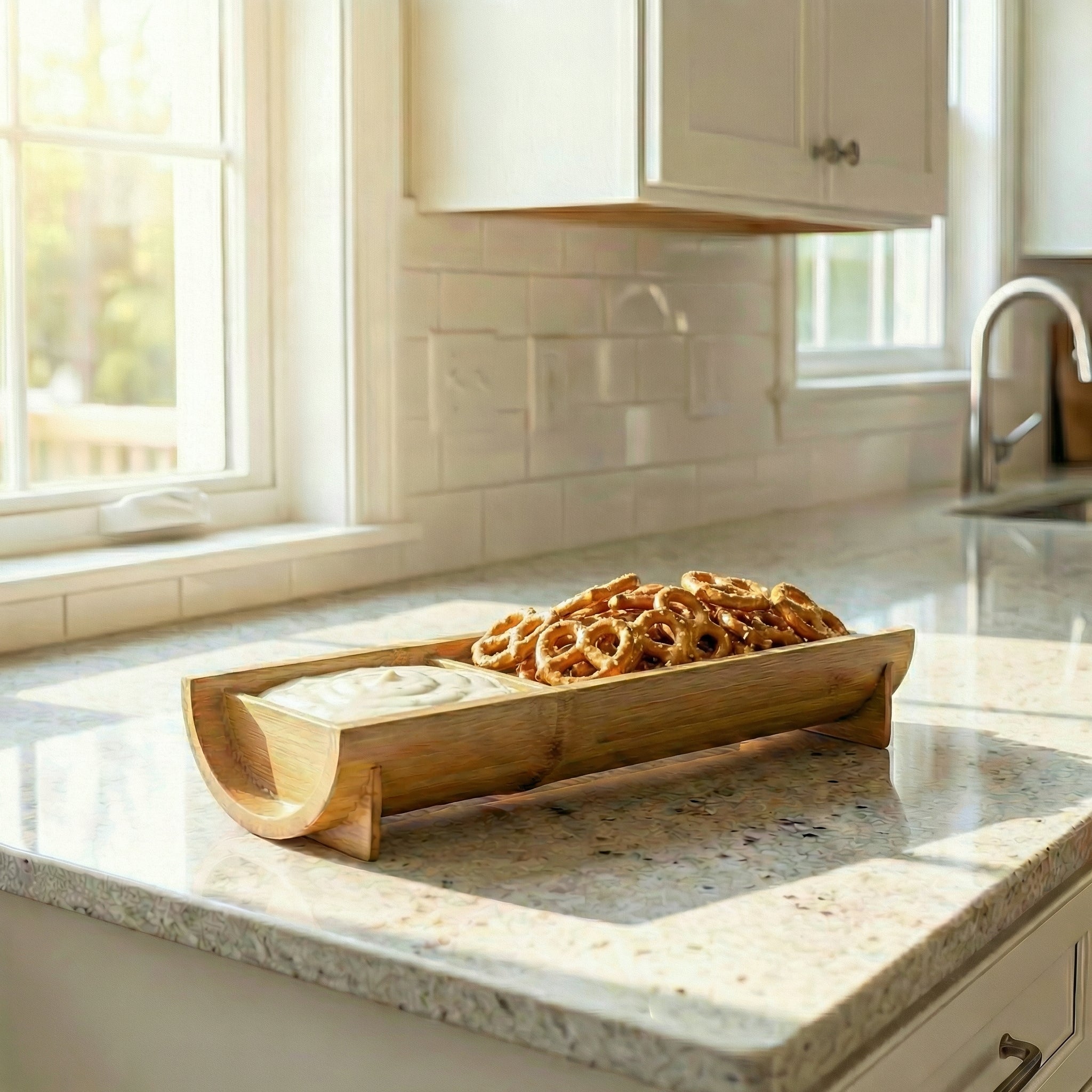 Bamboo Snack Tray | Natural | Bamboo Switch®