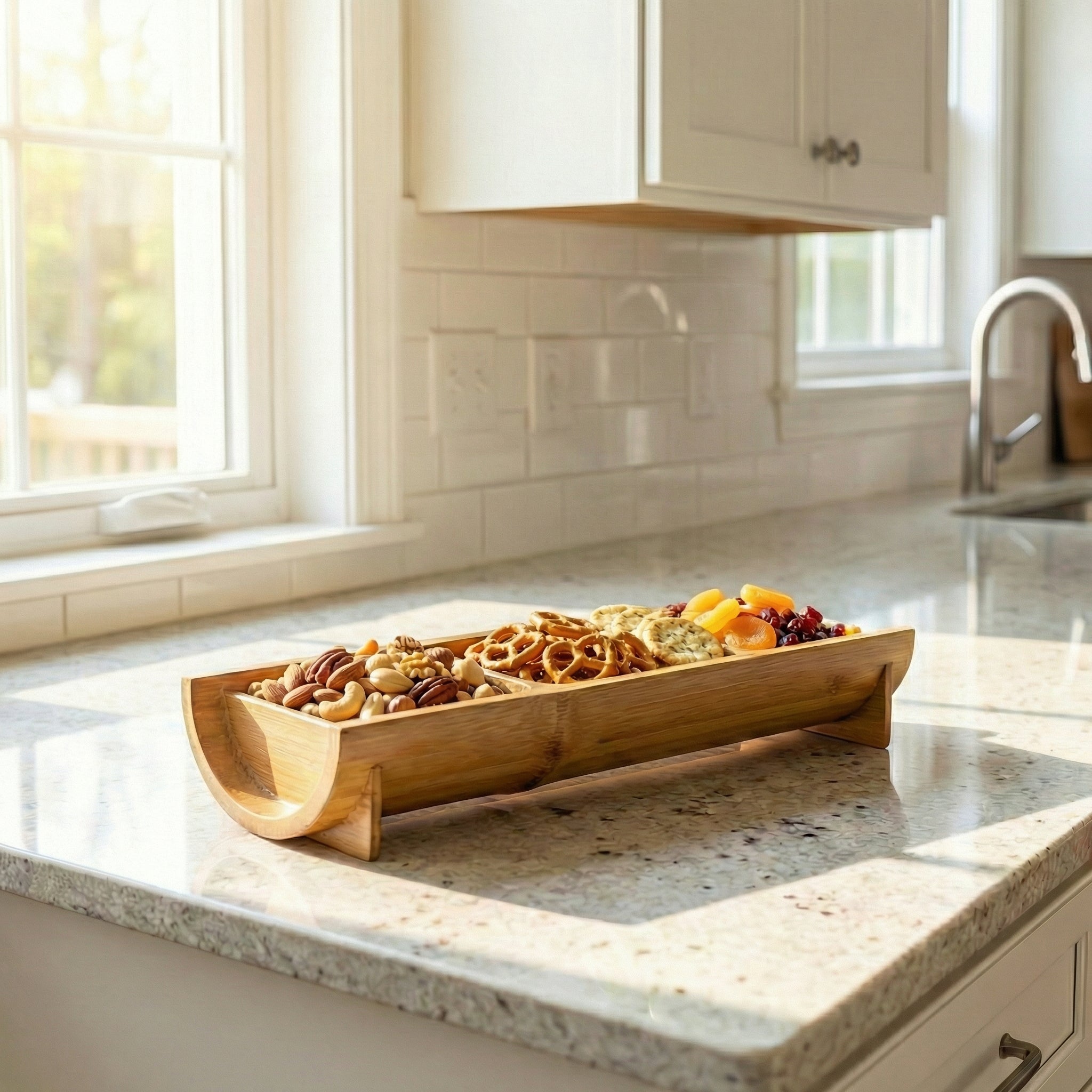 Bamboo Snack Tray | Natural | Bamboo Switch®