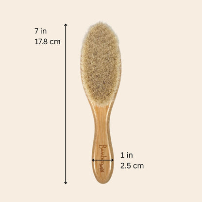 Bamboo Soft Baby Hair Brush Dimensions