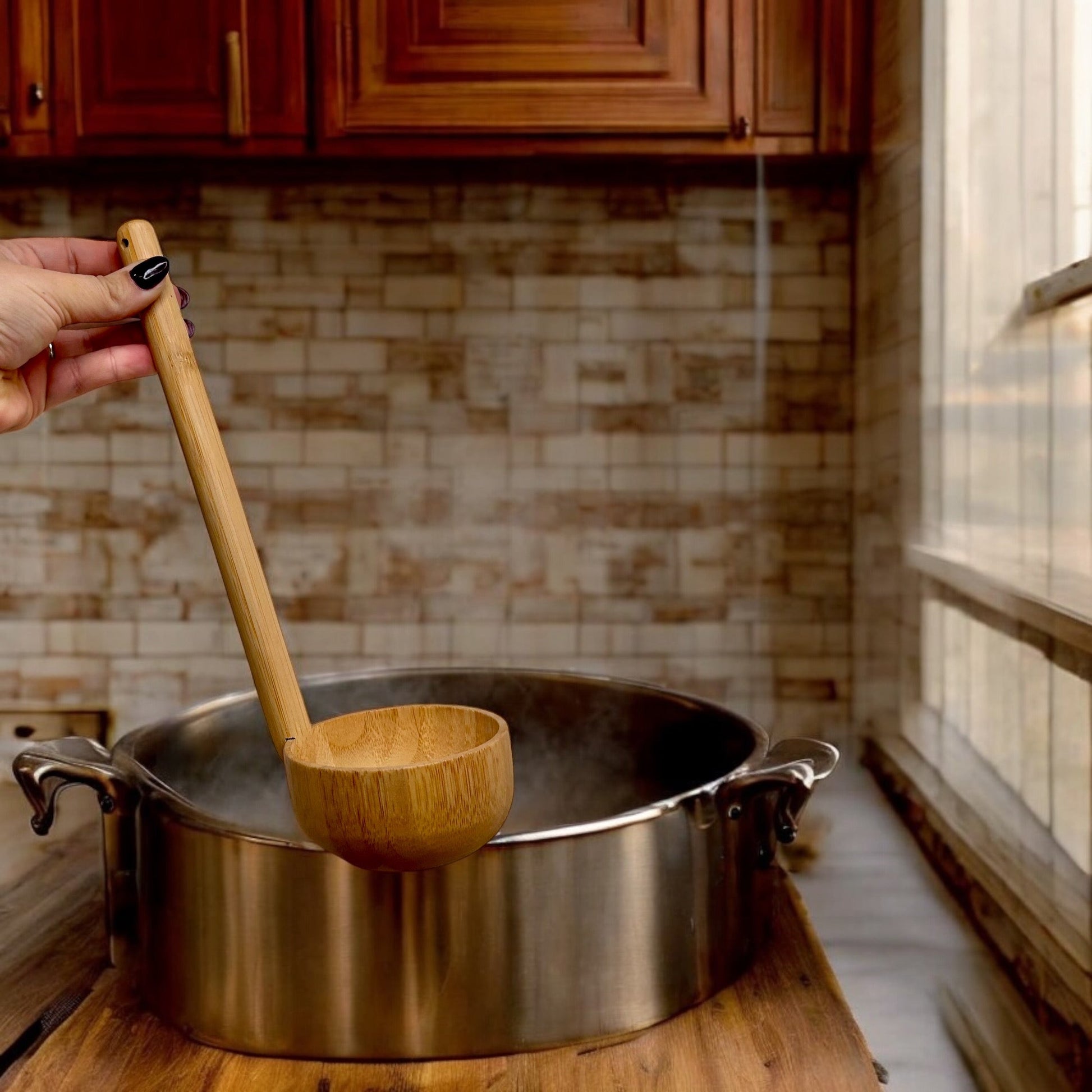 sustainable, zero waste, earth - friendly, plastic - free Bamboo Soup Ladle - Bamboo Switch