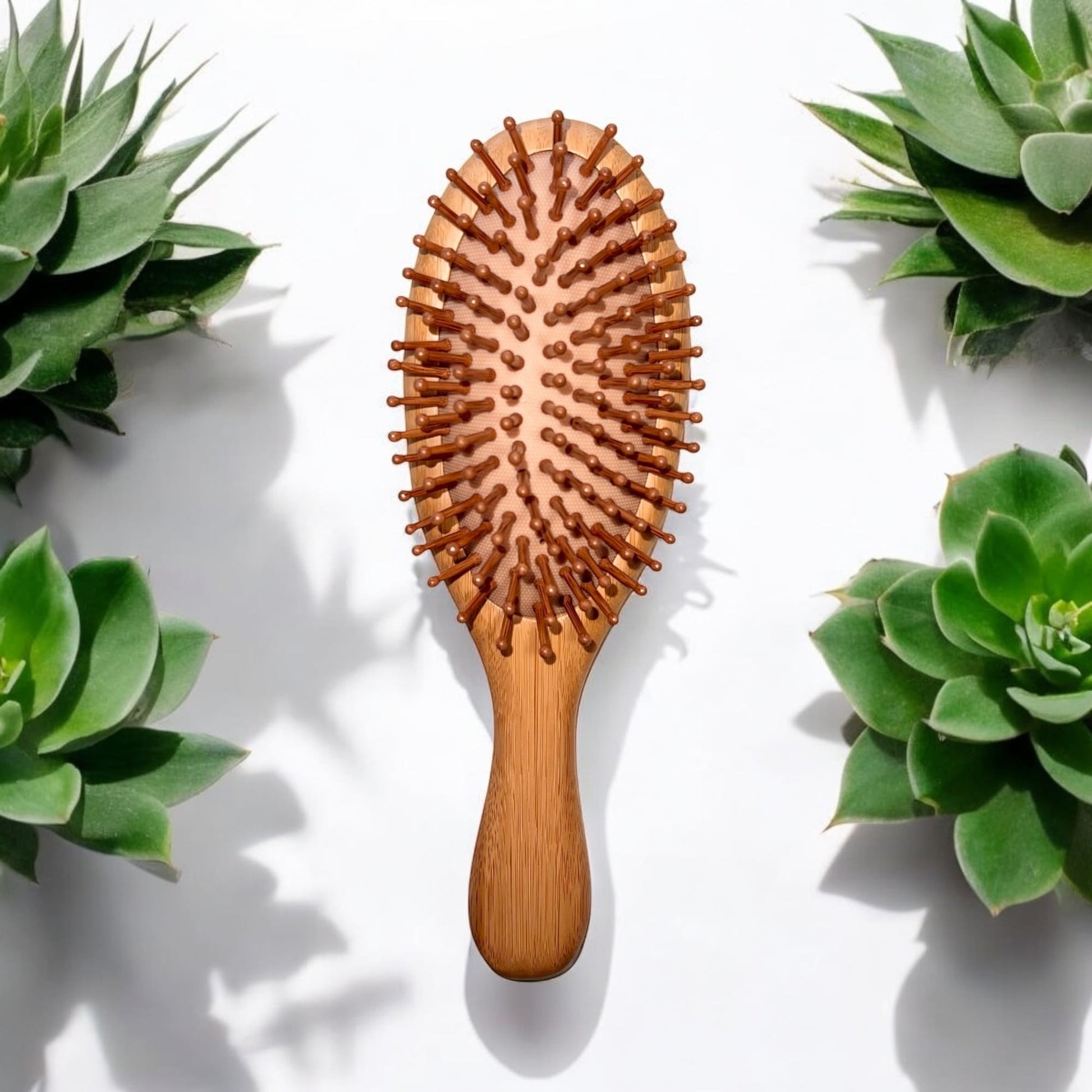 sustainable, zero waste, earth - friendly, plastic - free Bamboo Spa Hairbrush | Rounded - Bamboo Switch