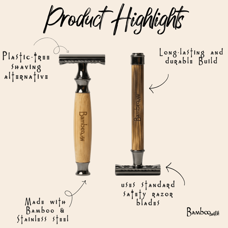 Bamboo Stainless Steel Safety Razor | Bamboo Switch®