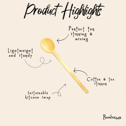 Bamboo Stir Spoon - Mini - Bamboo Switch
