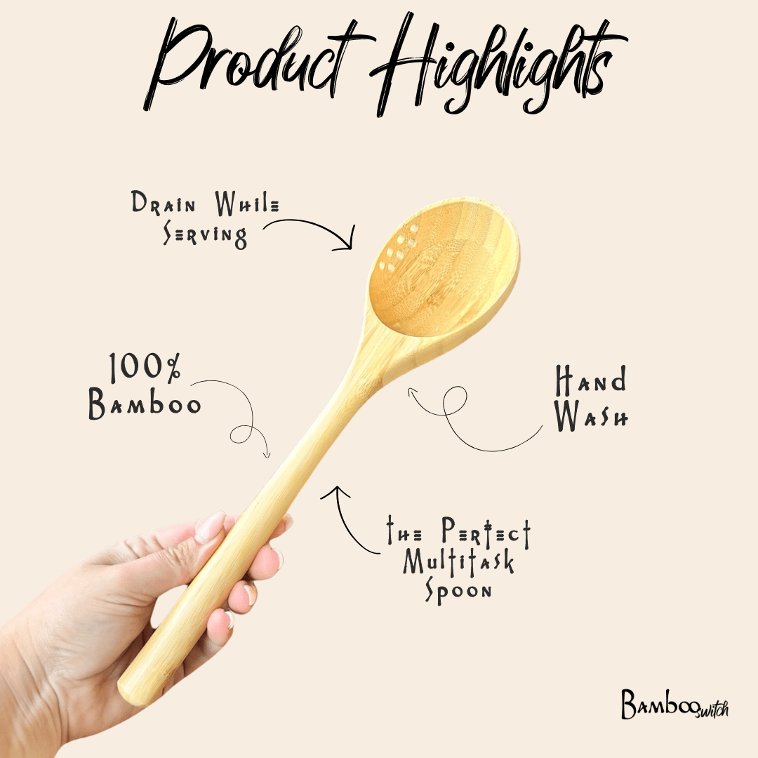Bamboo Straining Ladle Spoon - Bamboo Switch