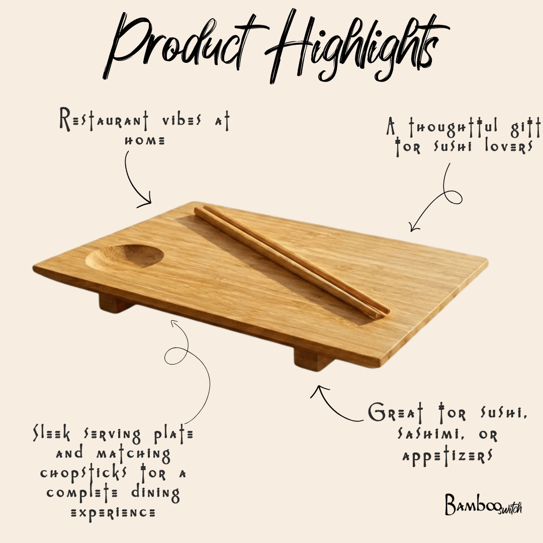 Bamboo Sushi Plate Set - Bamboo Switch