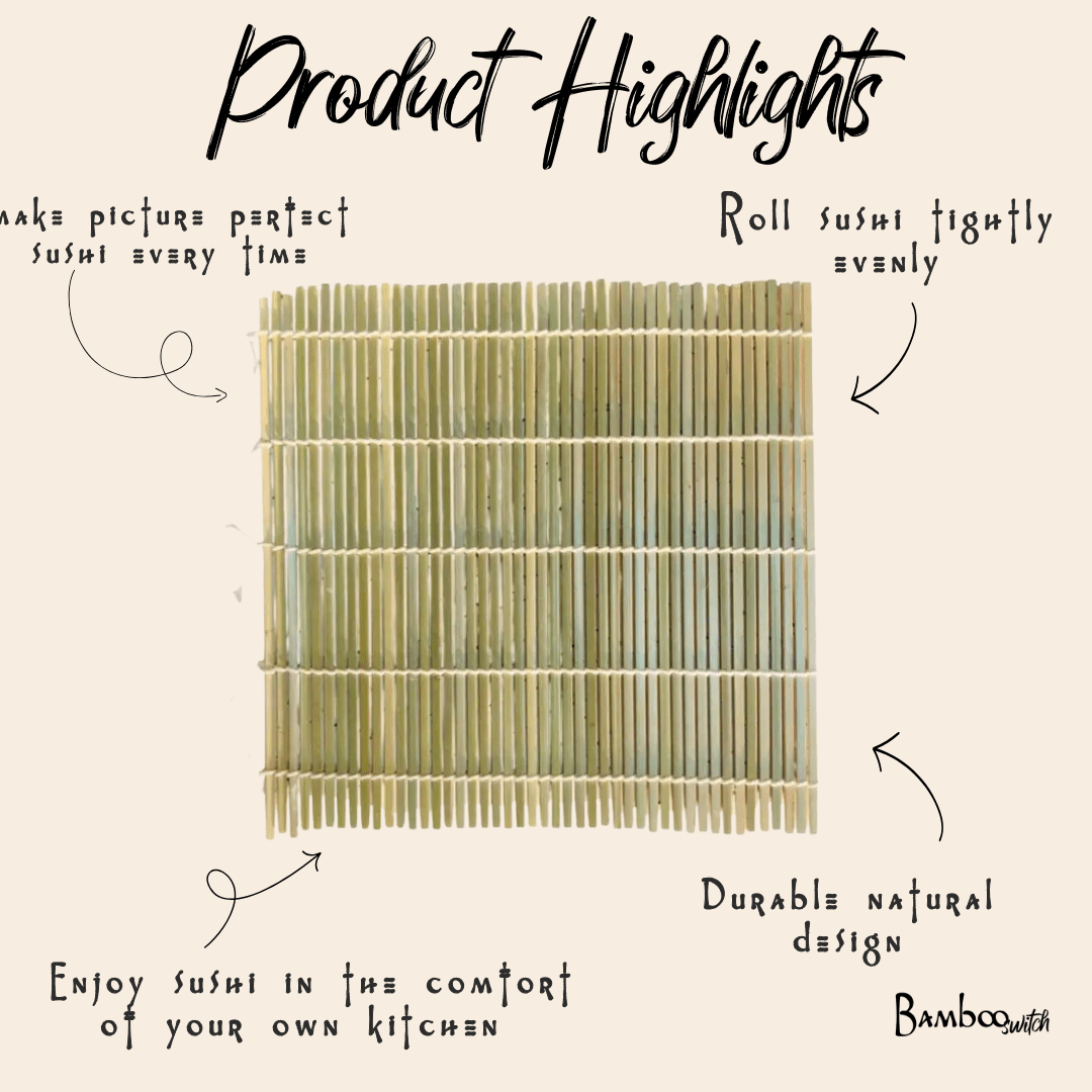 Bamboo Sushi Rolling Mat - Bamboo Switch