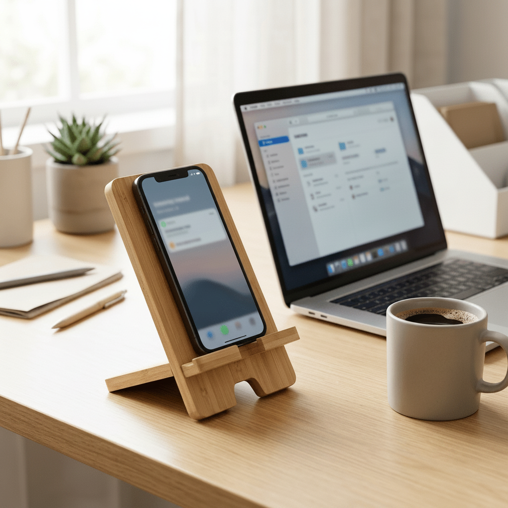 Bamboo Tablet & Phone Stand - Bamboo Switch