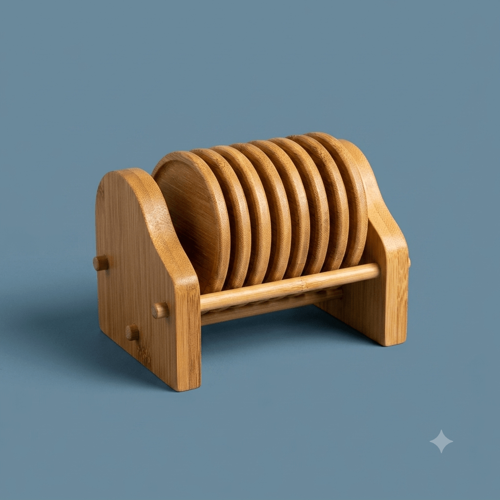 Bamboo Tea Coaster & Holder | 8pc - Bamboo Switch