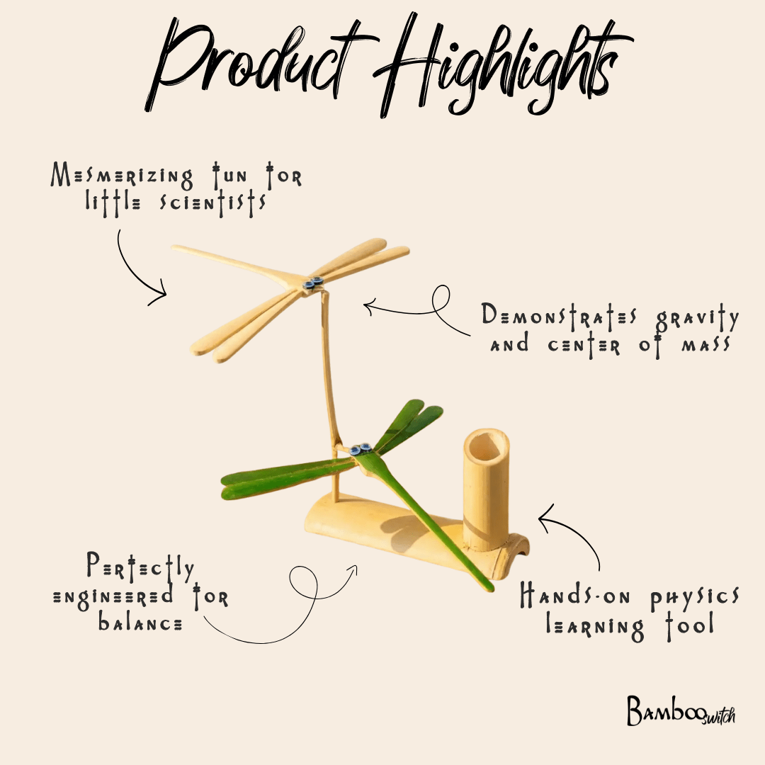 Bamboo Toy | Self Balancing Dragonfly - Bamboo Switch