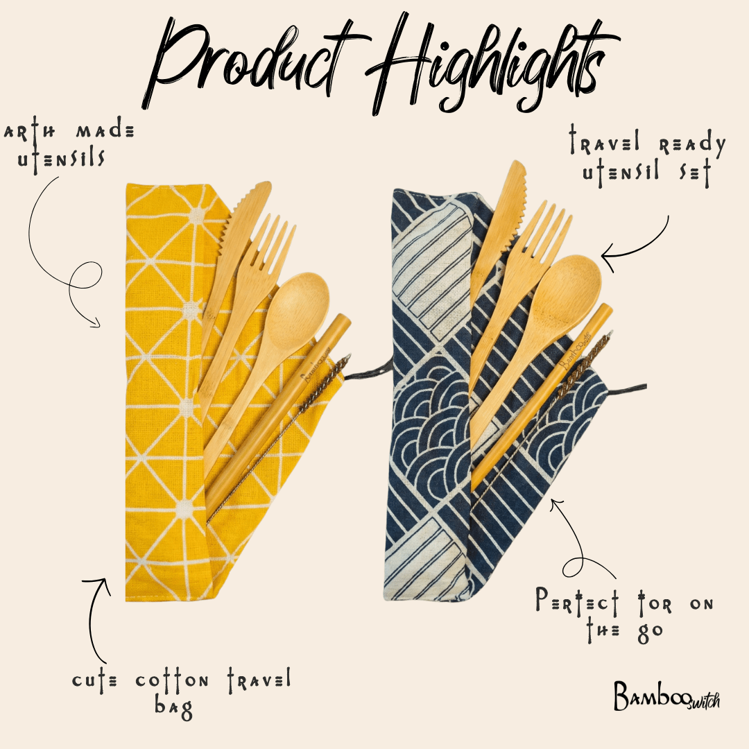 Bamboo Travel Cutlery Set - Bamboo Switch
