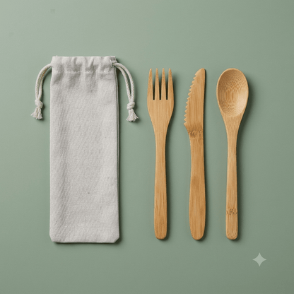 Bamboo Travel Cutlery Set | Kids - Bamboo Switch