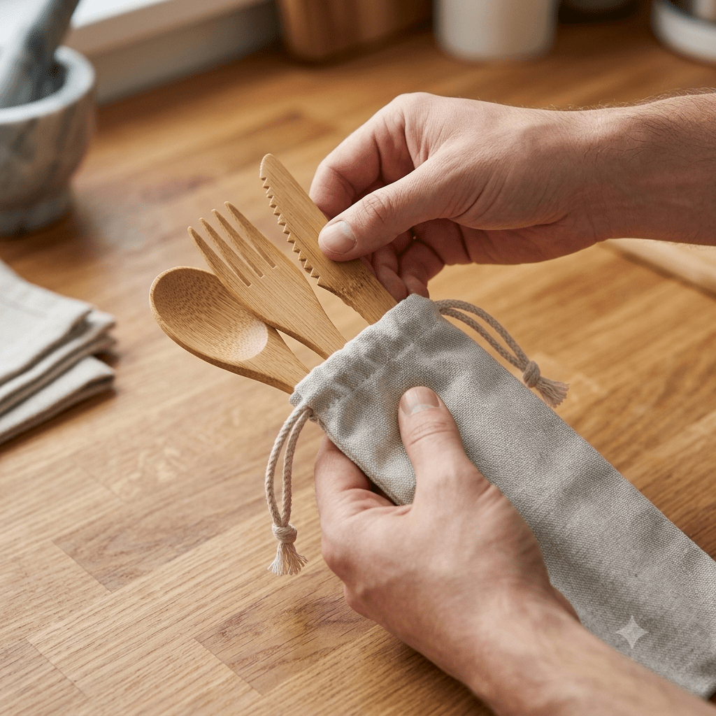 Bamboo Travel Cutlery Set | Kids - Bamboo Switch