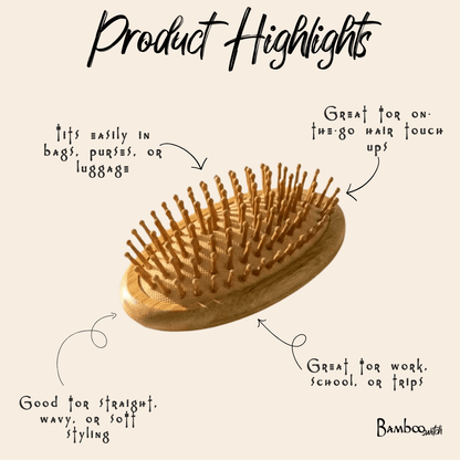 Bamboo Travel Hair Brush - Bamboo Switch