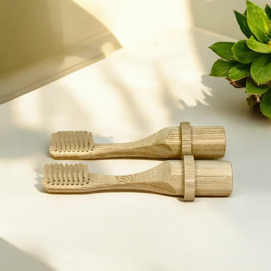 sustainable, zero waste, earth - friendly, plastic - free Bamboo Travel Toothbrush Replacement Head - Bamboo Switch