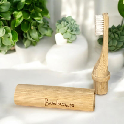 Bamboo Travel Toothbrush With Natural Bristles - Bamboo Switch